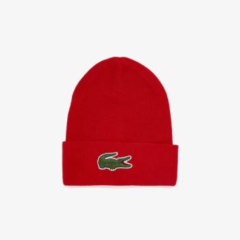 Lacoste Wool Blend Knit Cap Pánské - Čepice Červené | CZ-WzmZVA